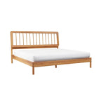 Lit à baldaquin king en pin massif noir / caramel / naturel, convient pour 1 ou 2 personnes