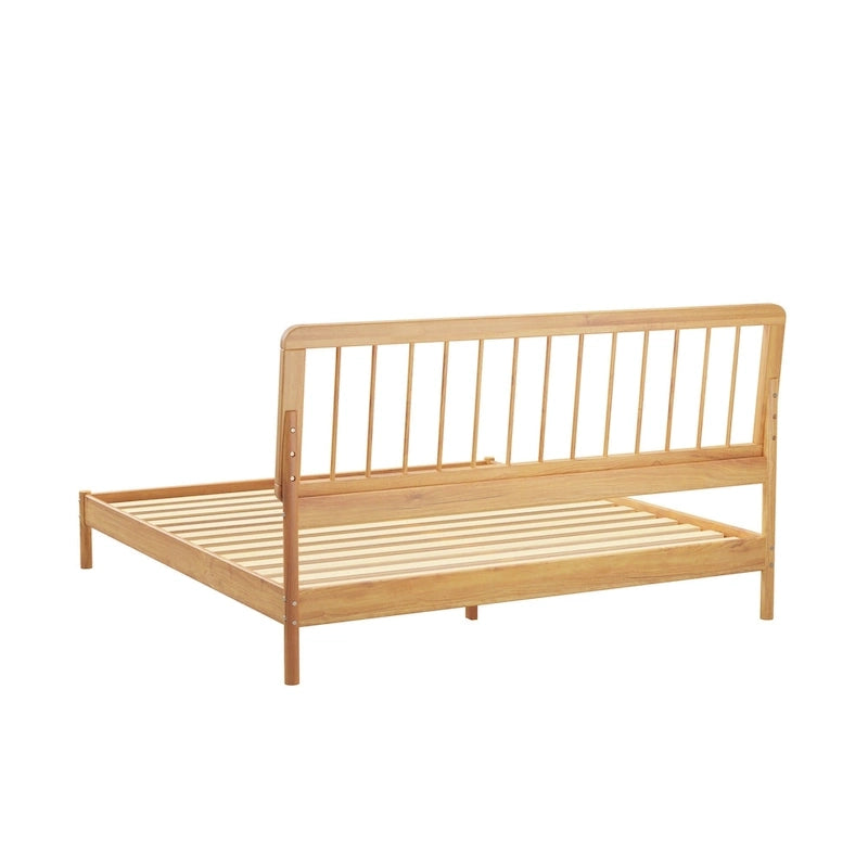 Lit à baldaquin king en pin massif noir / caramel / naturel, convient pour 1 ou 2 personnes