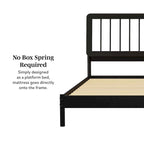 Lit à baldaquin king en pin massif noir / caramel / naturel, convient pour 1 ou 2 personnes