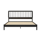 Lit à baldaquin king en pin massif noir / caramel / naturel, convient pour 1 ou 2 personnes