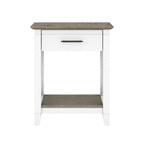 Table de chevet côtière avec motif en X, tiroir et étagère – Plusieurs coloris, assemblage par 1 personne