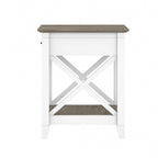 Table de chevet côtière avec motif en X, tiroir et étagère – Plusieurs coloris, assemblage par 1 personne