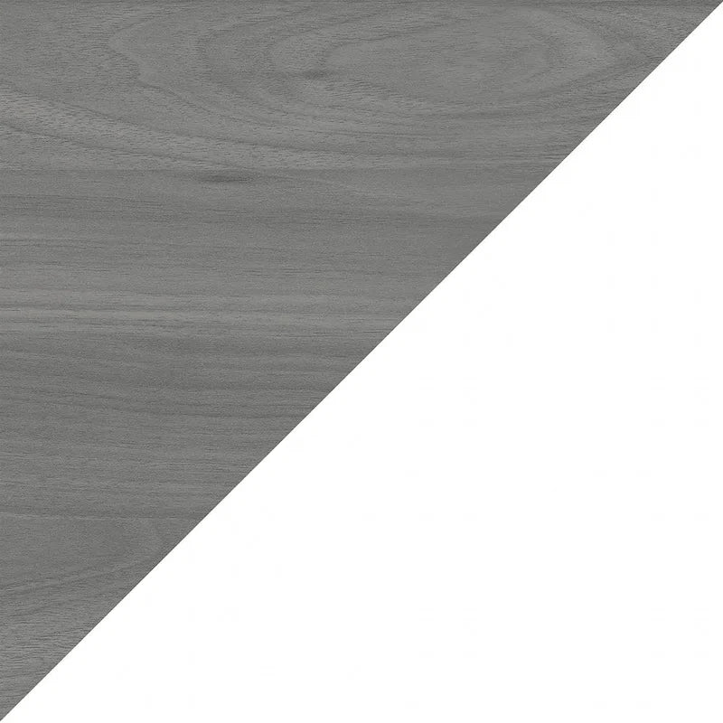 Crédence de bureau 60 W avec étagère – Blanc pur / Sable gris / Érable anthracite / Gris moderne, poste de travail individuel