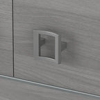 Crédence de bureau 60 W avec étagère – Blanc pur / Sable gris / Érable anthracite / Gris moderne, poste de travail individuel