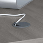 Crédence de bureau 60 W avec étagère – Blanc pur / Sable gris / Érable anthracite / Gris moderne, poste de travail individuel