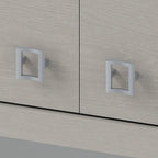 Crédence de bureau 60 W avec étagère – Blanc pur / Sable gris / Érable anthracite / Gris moderne, poste de travail individuel
