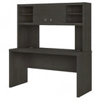 Crédence de bureau 60 W avec étagère – Blanc pur / Sable gris / Érable anthracite / Gris moderne, poste de travail individuel