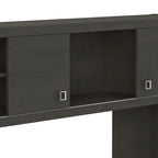 Crédence de bureau 60 W avec étagère – Blanc pur / Sable gris / Érable anthracite / Gris moderne, poste de travail individuel