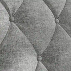 Canapé 3 places capitonné gris/beige de style Mid-Century