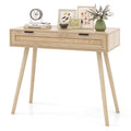 Console en rotin naturel avec tiroir coulissant, style bohème, 1 personne