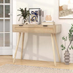 Console en rotin naturel avec tiroir coulissant, style bohème, 1 personne