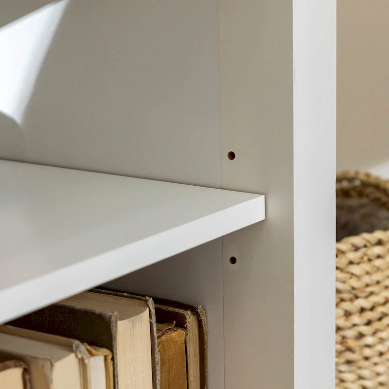 Meuble TV moderne de 58 po – Noyer foncé / Chêne blanc / Multicolore, étagère ouverte, pour 1 TV