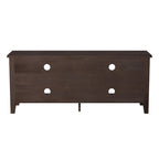 Meuble TV moderne de 58 po – Noyer foncé / Chêne blanc / Multicolore, étagère ouverte, pour 1 TV