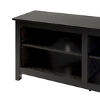 Meuble TV moderne de 58 po – Noyer foncé / Chêne blanc / Multicolore, étagère ouverte, pour 1 TV