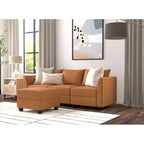Canapé modulaire 2 places en lin beige