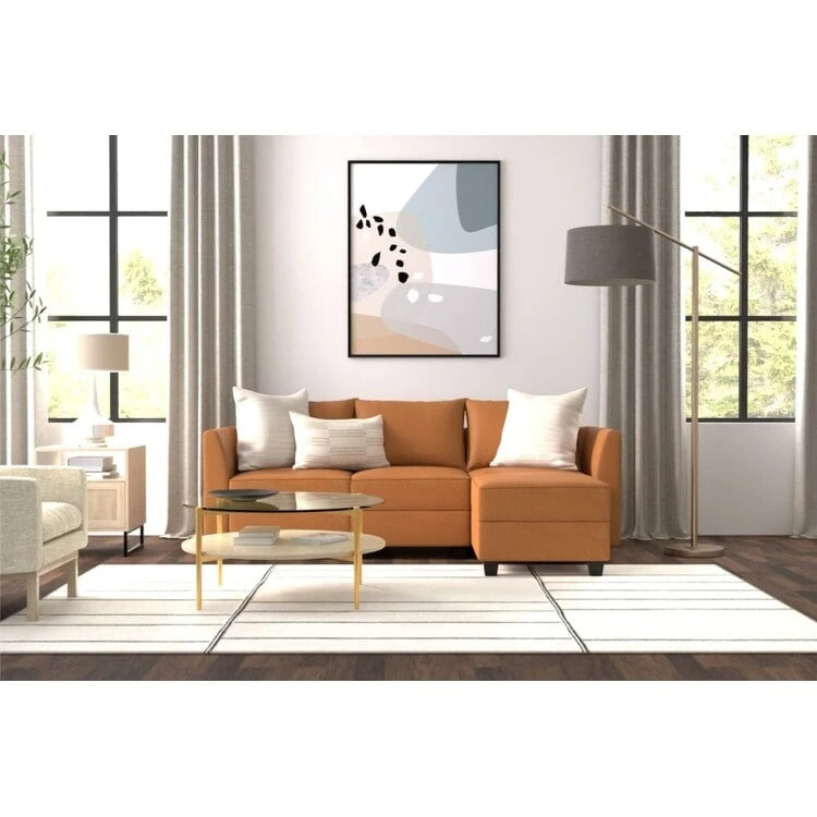 Canapé modulaire 2 places en lin beige