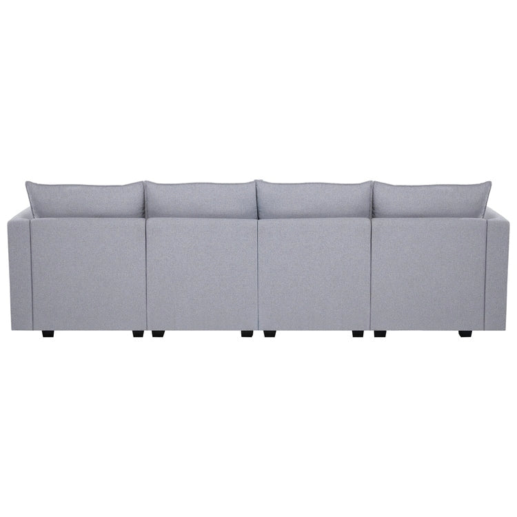 Canapé modulaire 2 places en lin beige