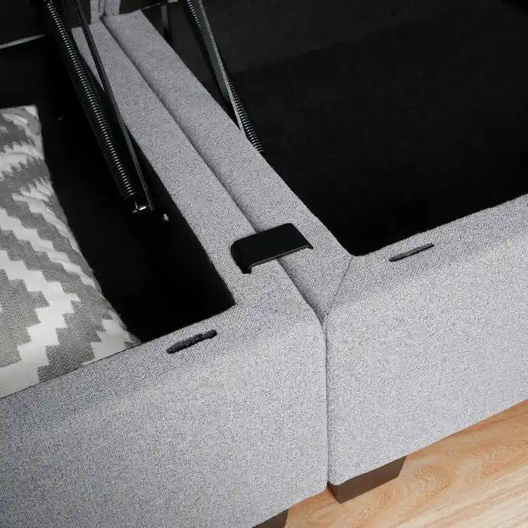 Canapé modulaire 2 places en lin beige
