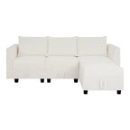 Canapé modulaire 2 places en lin beige