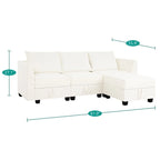 Canapé modulaire 2 places en lin beige