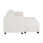 Canapé modulaire 2 places en lin beige