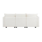 Canapé modulaire 2 places en lin beige