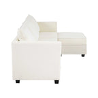 Canapé modulaire 2 places en lin beige