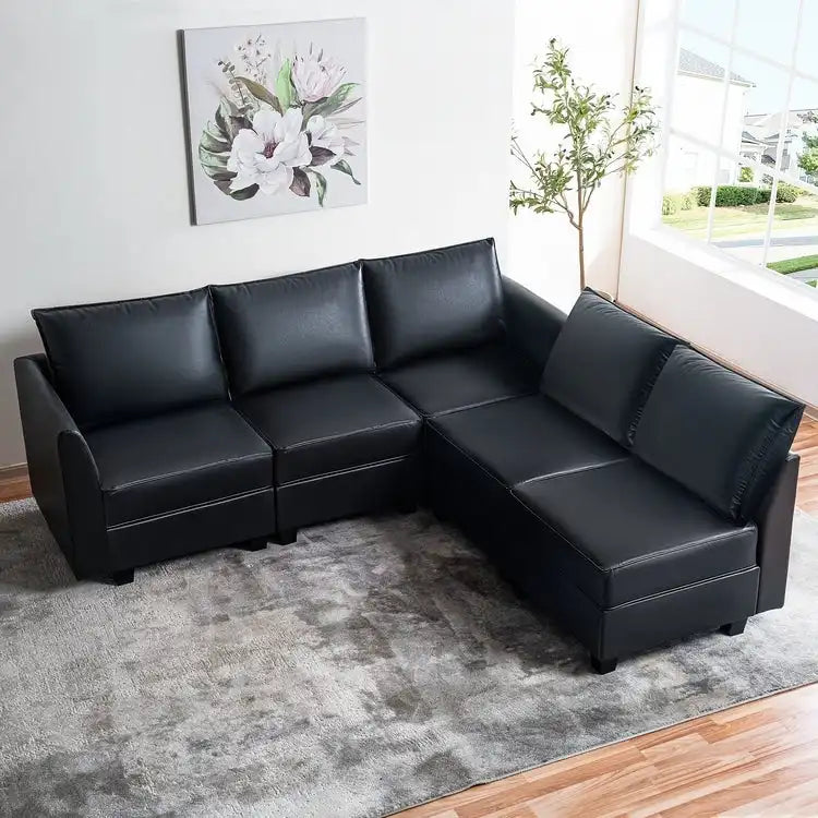 Canapé modulaire 2 places en lin beige