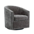 Fauteuil pivotant, Tissu rembourré, Une place (Gris foncé / Bleu / Rose / Beige)