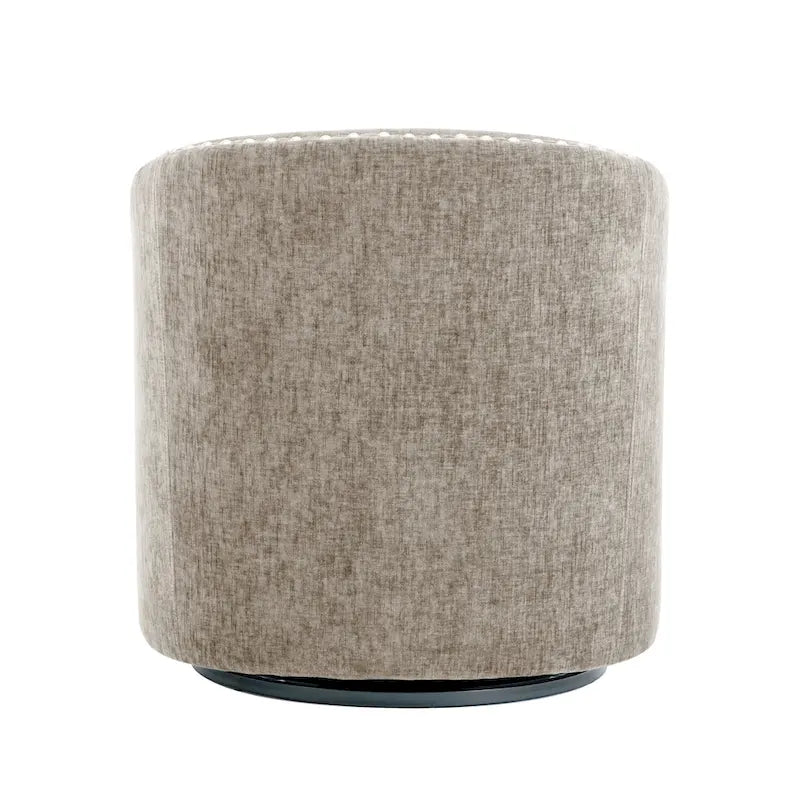 Fauteuil pivotant, Tissu rembourré, Une place (Gris foncé / Bleu / Rose / Beige)