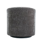 Fauteuil pivotant, Tissu rembourré, Une place (Gris foncé / Bleu / Rose / Beige)
