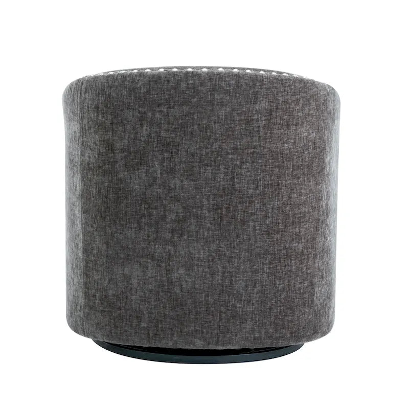 Fauteuil pivotant, Tissu rembourré, Une place (Gris foncé / Bleu / Rose / Beige)