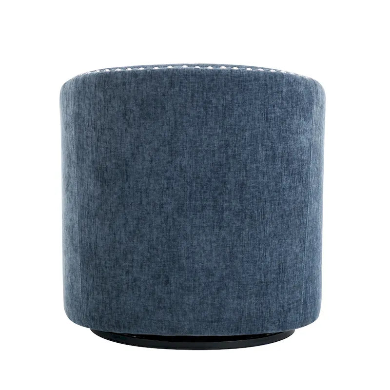 Fauteuil pivotant, Tissu rembourré, Une place (Gris foncé / Bleu / Rose / Beige)