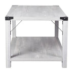 Table basse à 2 niveaux, Chêne rustique/Finition gris délavé/Gris Aspen, Style rustique, Utilisation par 1 personne