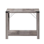 Table basse à 2 niveaux, Chêne rustique/Finition gris délavé/Gris Aspen, Style rustique, Utilisation par 1 personne