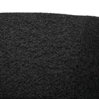 Fauteuil d'appoint pivotant rond en tissu bouclé blanc/beige/noir, une place