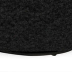 Fauteuil d'appoint pivotant rond en tissu bouclé blanc/beige/noir, une place