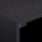 Meuble TV noir avec portes en verre trempé, Pour les téléviseurs jusqu'à 85"