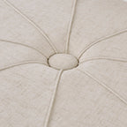 Pouffe ovale touffeté bleu / crème / gris, 1 place