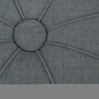 Pouffe ovale touffeté bleu / crème / gris, 1 place