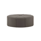 Pouffe ovale touffeté bleu / crème / gris, 1 place