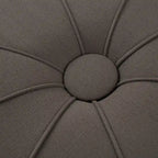 Pouffe ovale touffeté bleu / crème / gris, 1 place