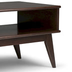 Table basse Mid-Century Moderne Auburn Moyen / Teck Brun – 48 larg. x 22 prof. x 20 haut.