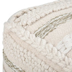 Pouf carré tressé, naturel/gris, repose-pieds 1 place et siège d'appoint