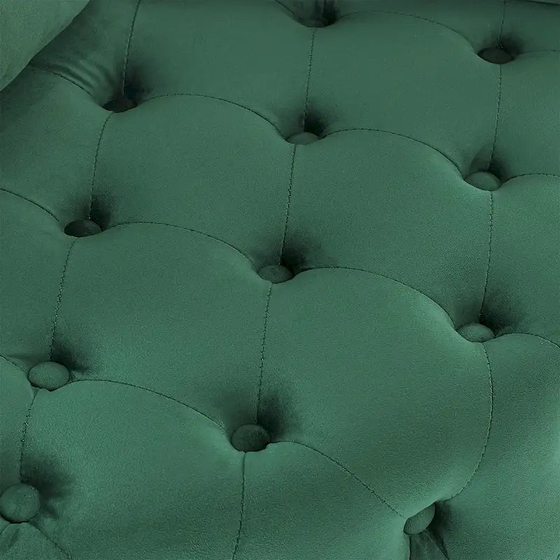 Fauteuil pivotant en velours – capitonné, une place | Kaki / Rose / Beige / Gris / Noir / Vert