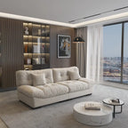 Causeuse 2 places beige / rose / grise avec housse amovible