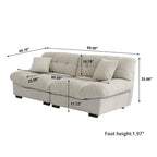 Causeuse 2 places beige / rose / grise avec housse amovible
