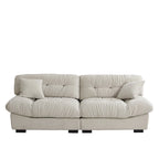 Causeuse 2 places beige / rose / grise avec housse amovible