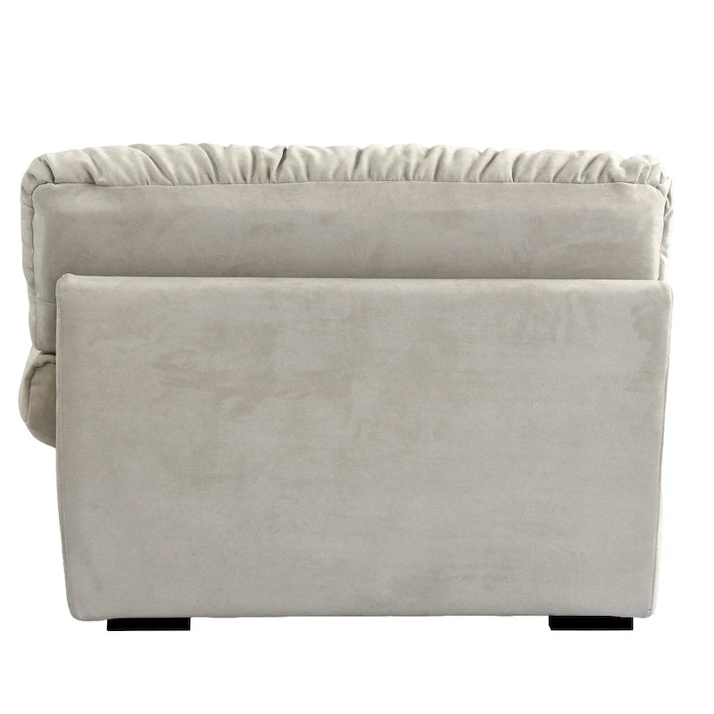 Causeuse 2 places beige / rose / grise avec housse amovible