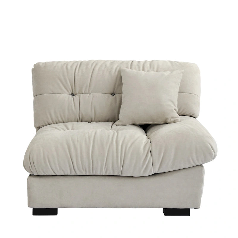 Causeuse 2 places beige / rose / grise avec housse amovible